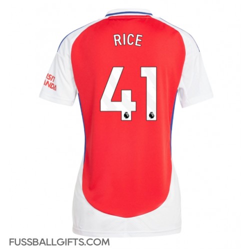 Arsenal Declan Rice #41 Fußballbekleidung Heimtrikot Damen 2024-25 Kurzarm